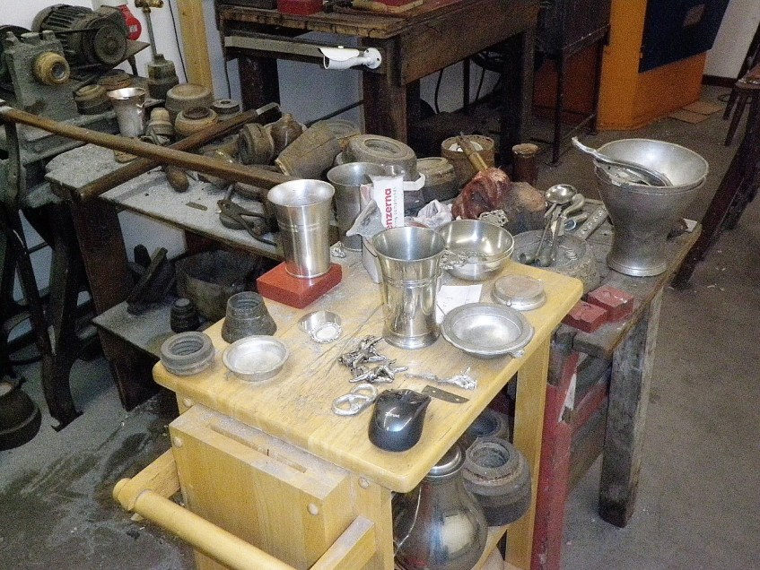 Tingieterij Holland, de werkplaats