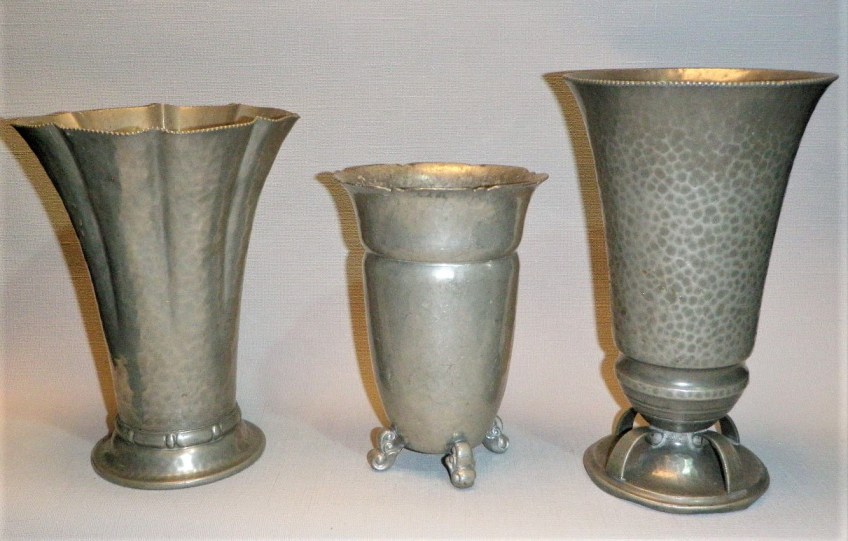 GERO set tinnen design vazen