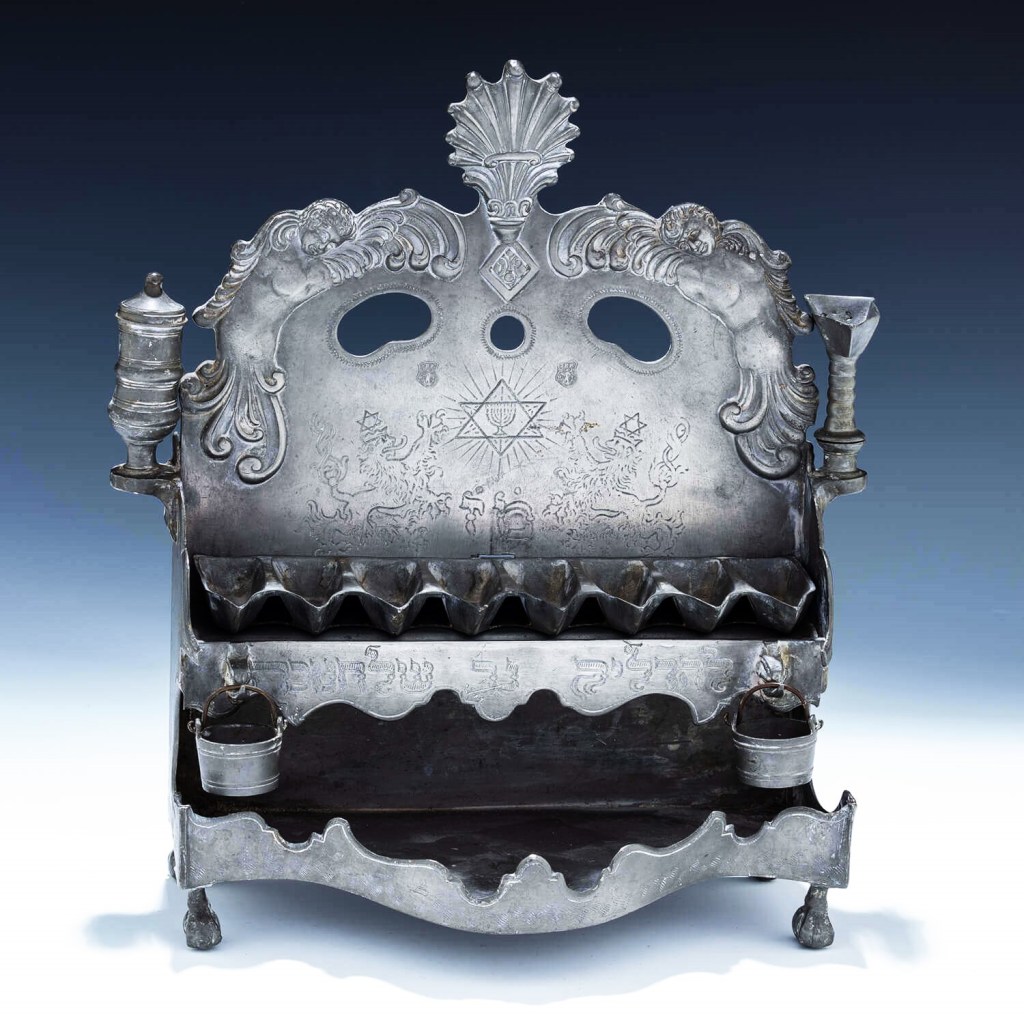 Chanouka-lamp-Duitsland-19de-eeuw